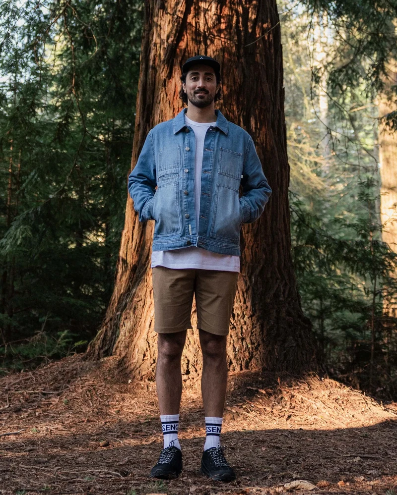 Vantage Denim-Jacke - Helles Denim-Waschung