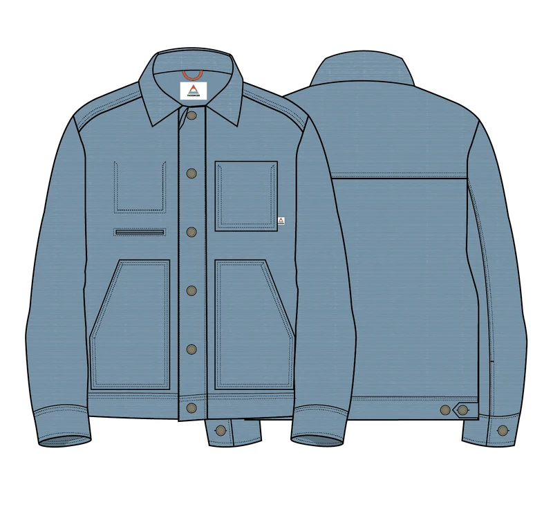Vantage Denim-Jacke - Helles Denim-Waschung