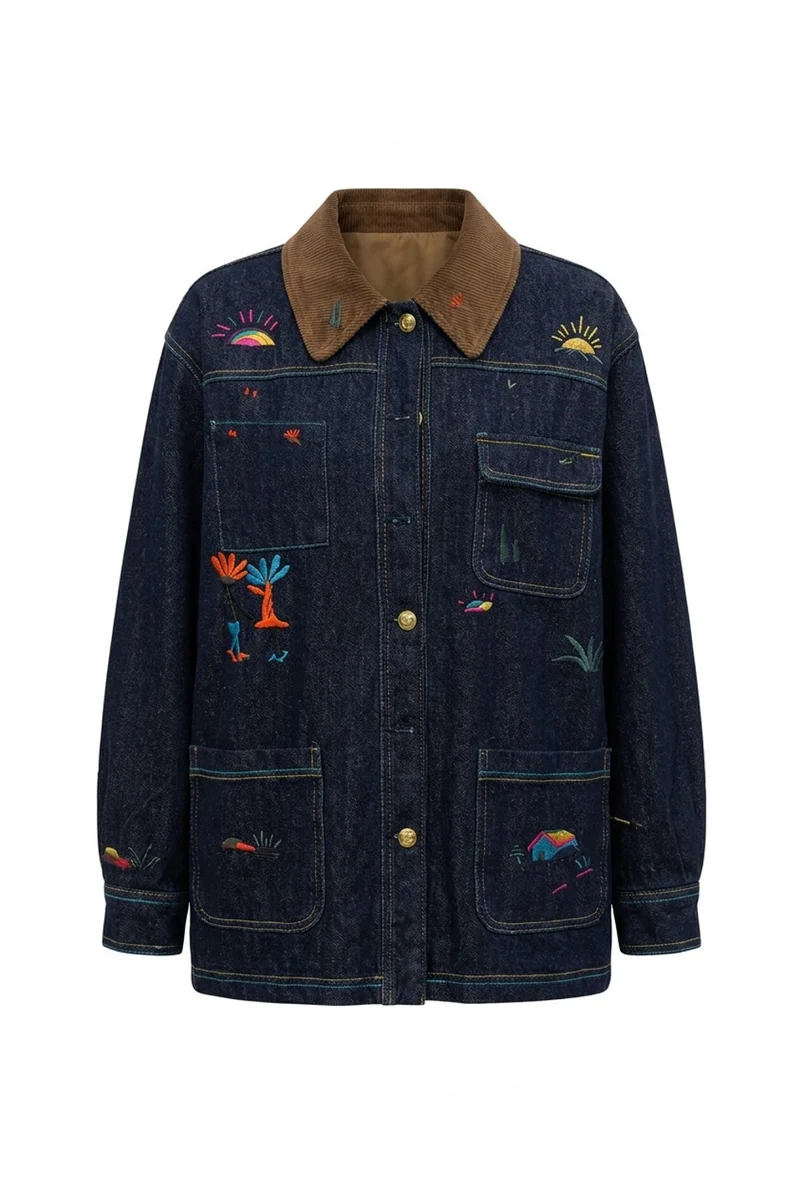Cia Embroidered Denim Set | Jeans