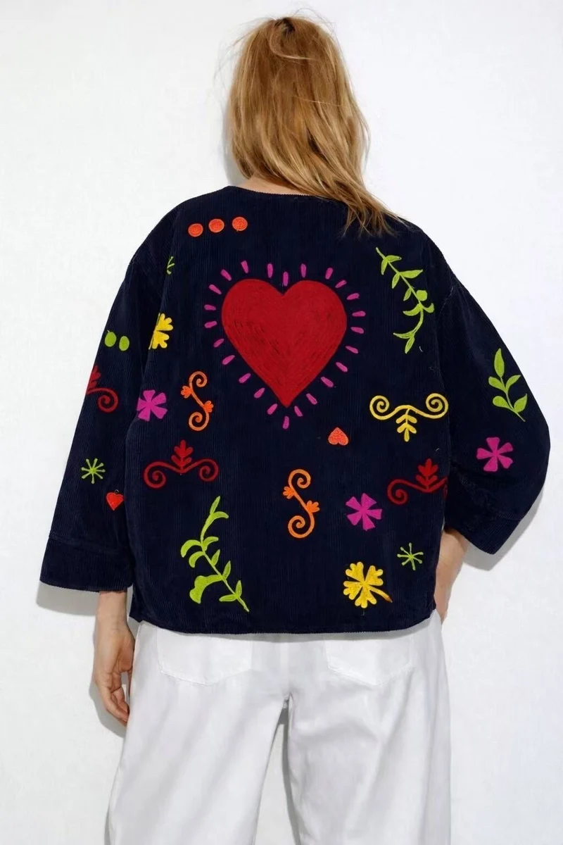 Baya Embroidered Jacket | Royal Blue