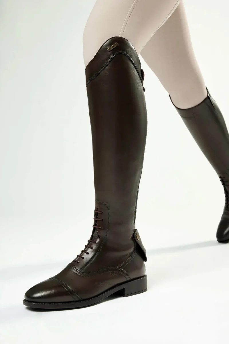 Reitstiefel mit Schnürung, reguläre Schafthöhe Brown 41 Regular Regular