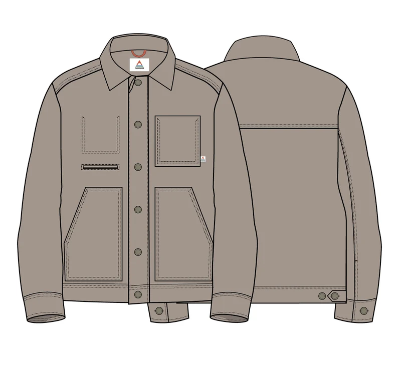 Vantage Baumwoll-Canvas-Jacke - Einfach Taupe