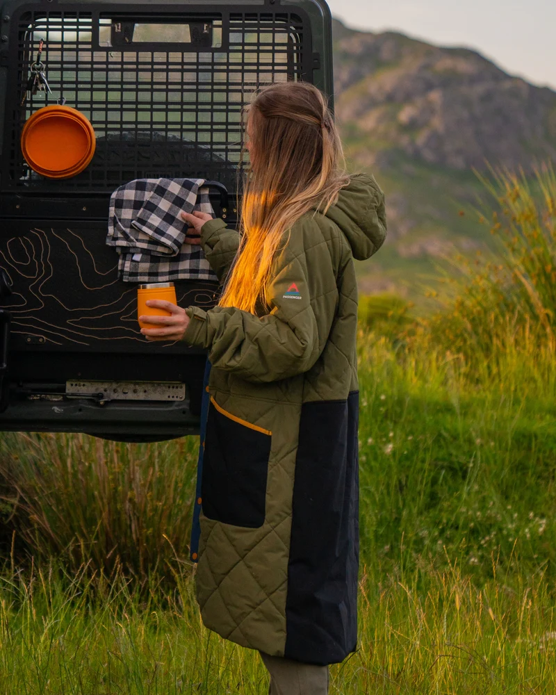 Campscape Fleece-gefütterter Parka - Schwarz/Khaki
