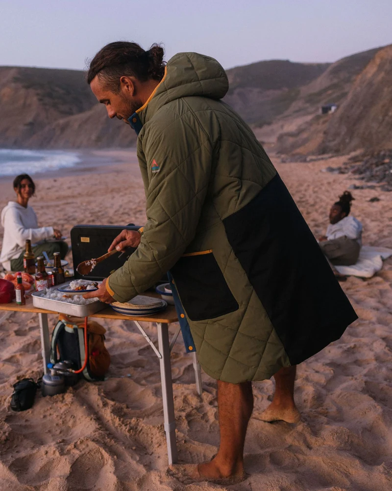 Campscape Fleece-gefütterter Parka - Schwarz/Khaki