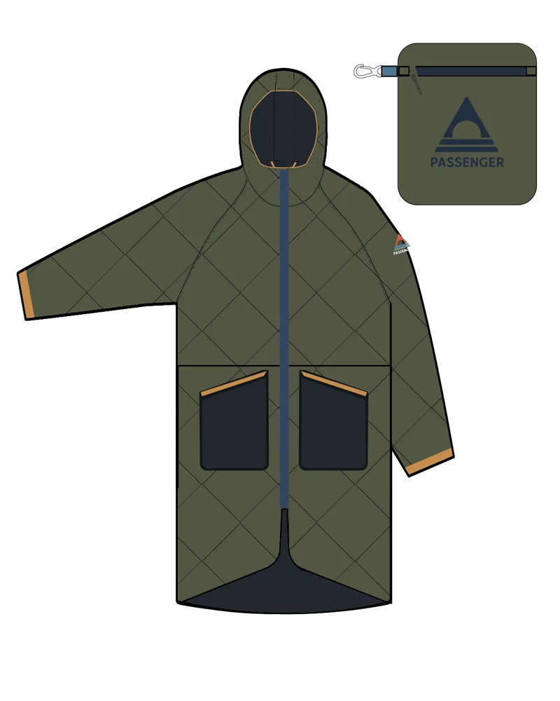 Campscape Fleece-gefütterter Parka - Schwarz/Khaki