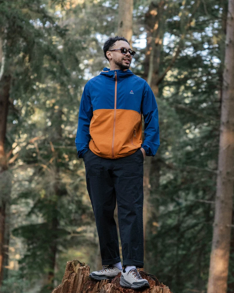 Trailscape Herren Leichte Softshell-Jacke - Blau Navy/Retro Orange
