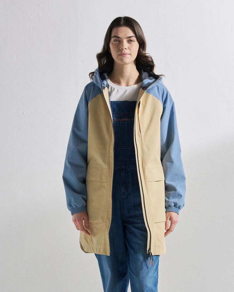 Serein Wasserdichte Jacke - Verblasstes Denim/Wüste