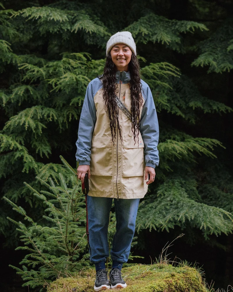 Serein Wasserdichte Jacke - Verblasstes Denim/Wüste