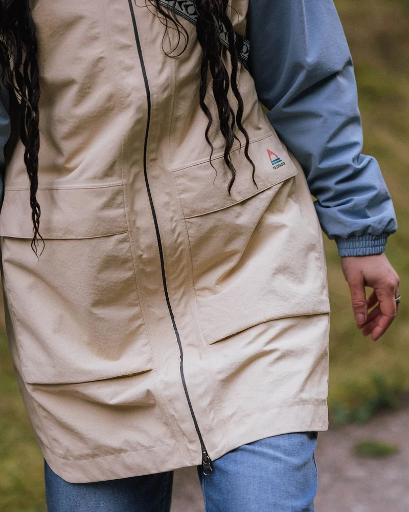 Serein Wasserdichte Jacke - Verblasstes Denim/Wüste