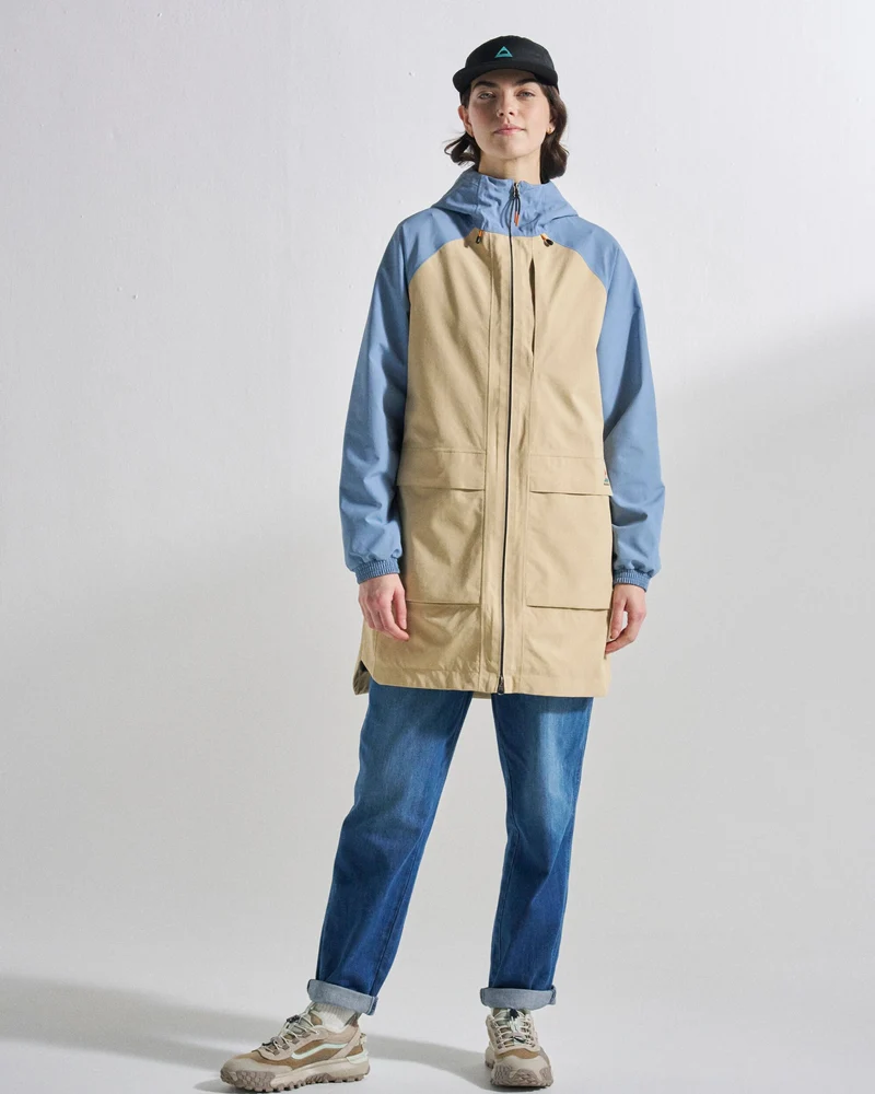 Serein Wasserdichte Jacke - Verblasstes Denim/Wüste