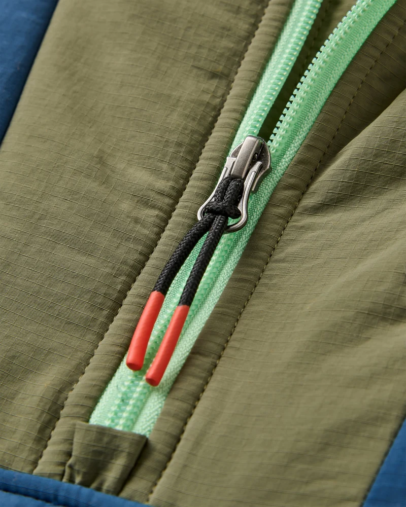Ocean Isolierter Anorak - Dunkles Denim/ Staubiges Olive