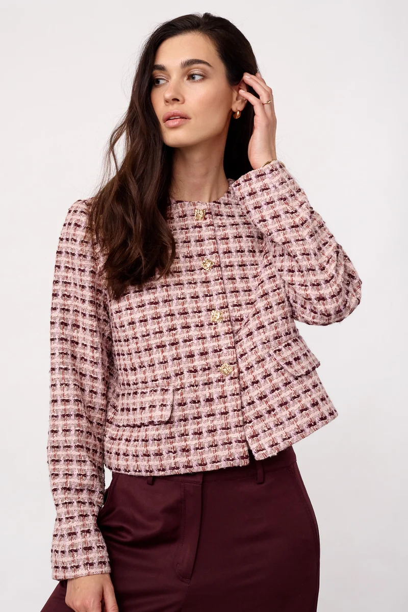Tikacc Boucle Jacket 500361 | Dusty Rose | Co'couture