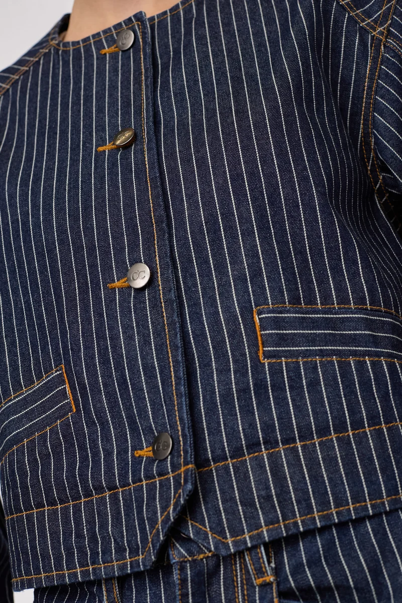 Siggacc Stripe Jacket 500006 | Denim Blue | Co'couture