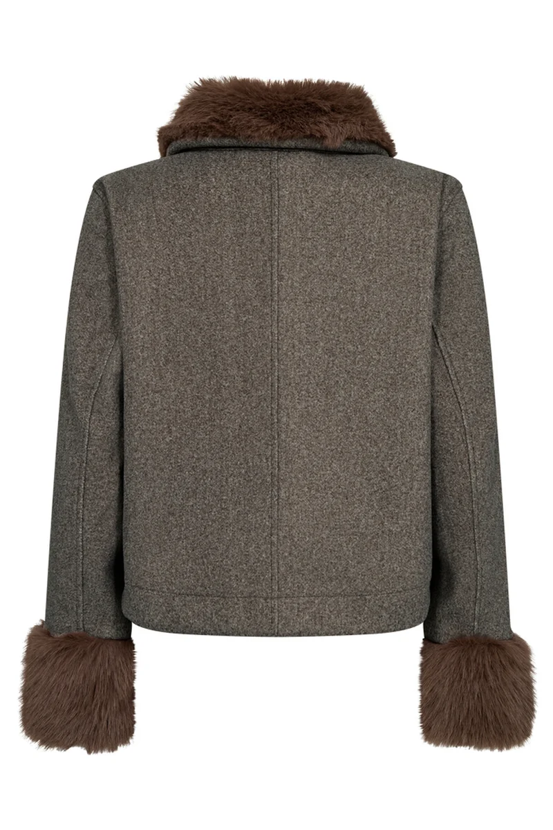 Yanna Jacket 211555 | Morel Melange | Jakke fra Freequent