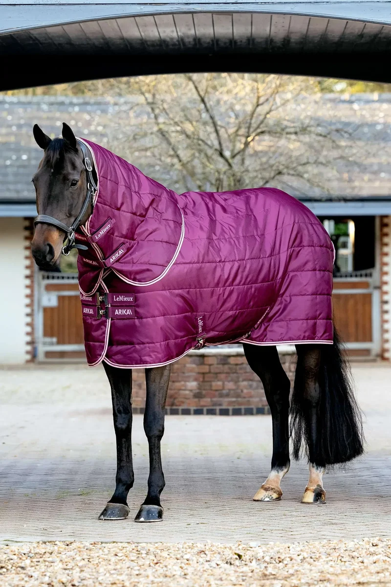 Arika Stable-Tek Stalldecke mit Halsteil, 200 g Blackberry 155