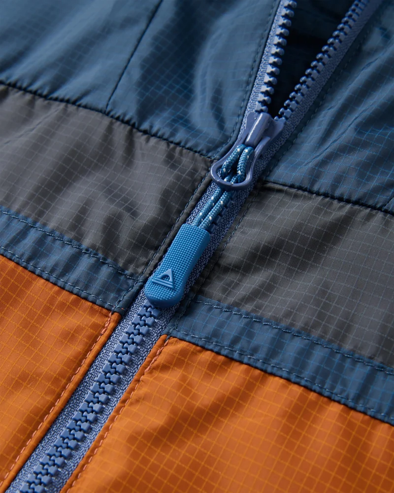 Viento Windshell Jacke - Dunkles Denim/Sonnenuntergangs-Orange