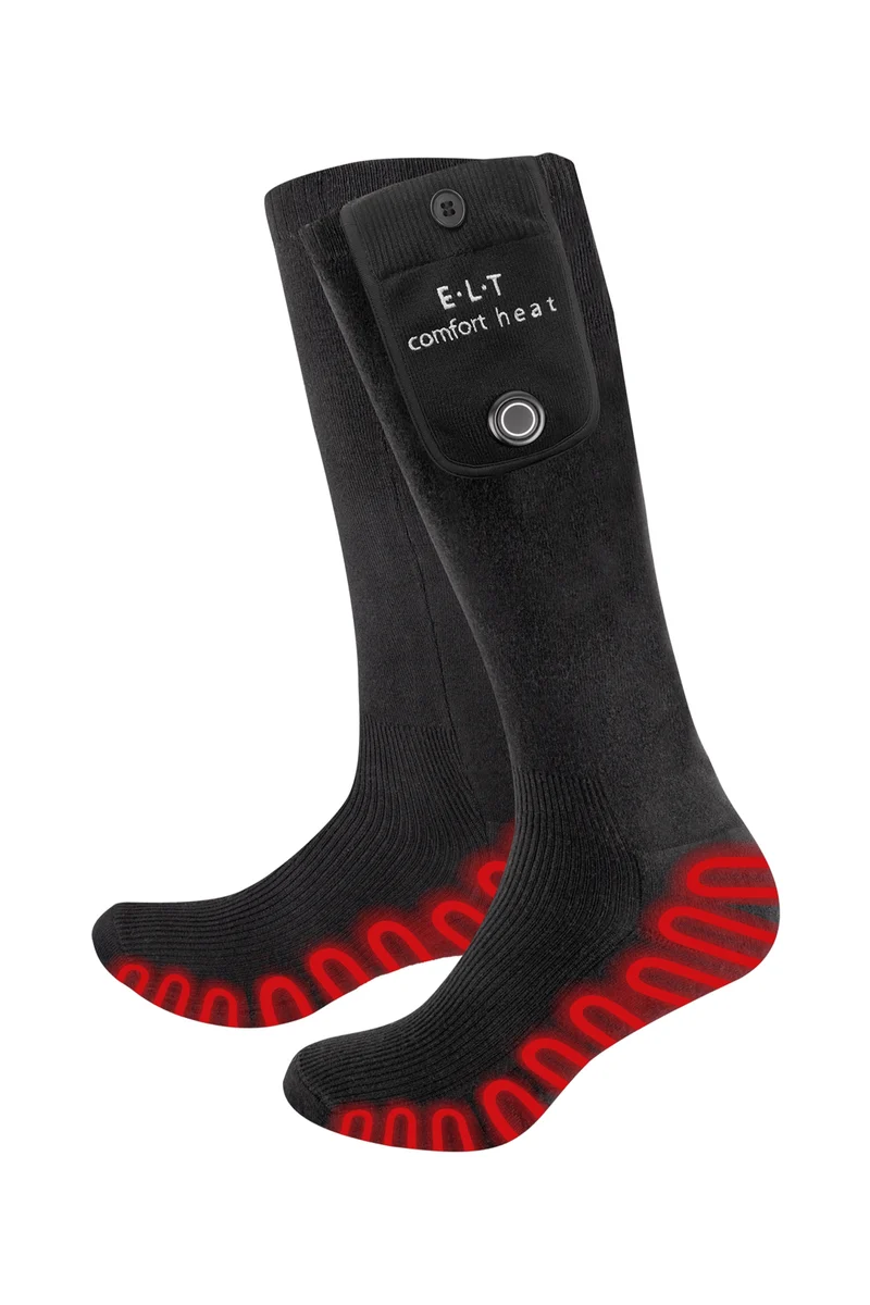 Comfort Heat beheizbare Socken Black L