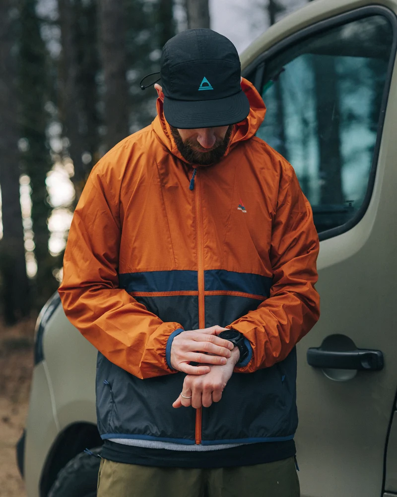 Gusto Windshell Jacke - Sonnenuntergang Orange/Anthrazit