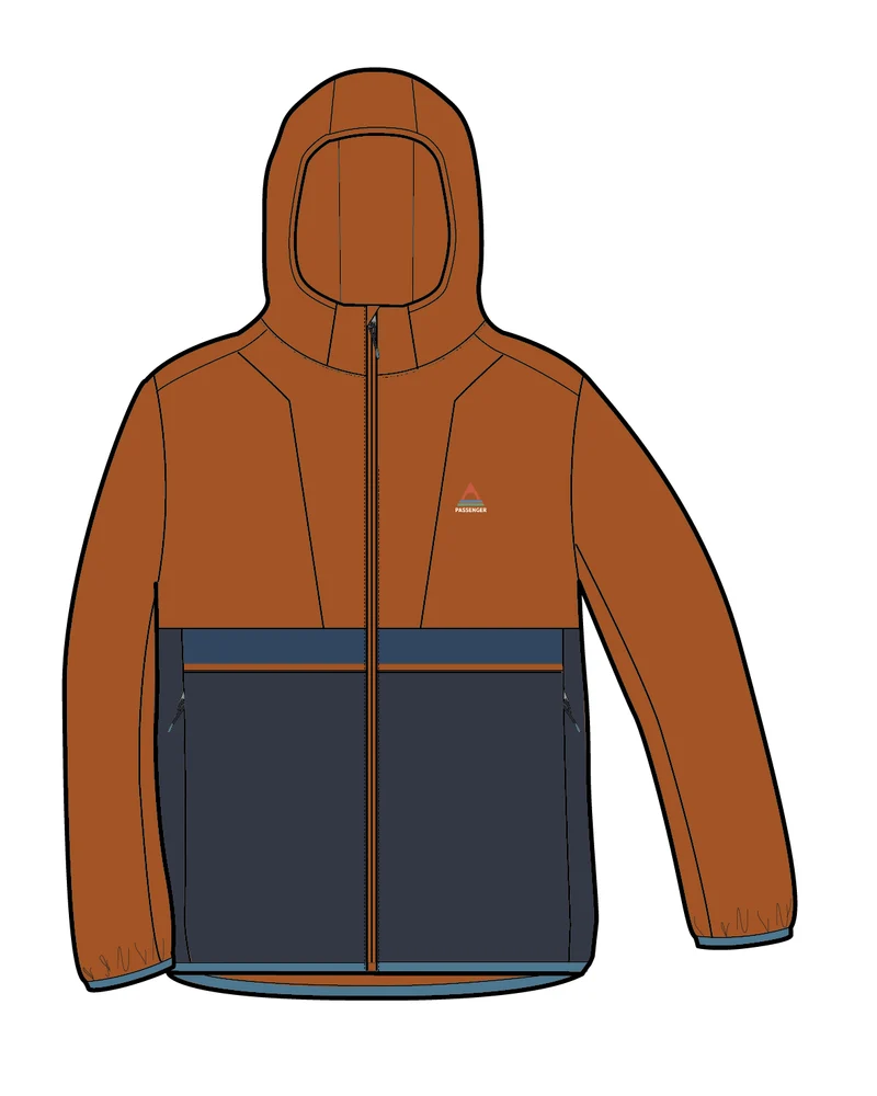 Gusto Windshell Jacke - Sonnenuntergang Orange/Anthrazit