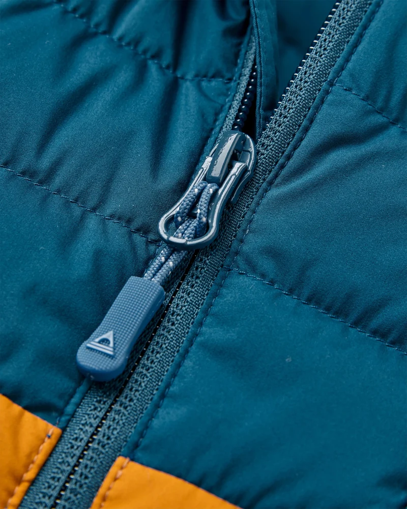 Ashland Daunen Weste - Retro Orange/Tidal Blue