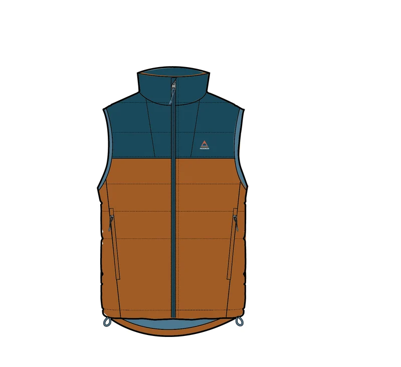 Ashland Daunen Weste - Retro Orange/Tidal Blue