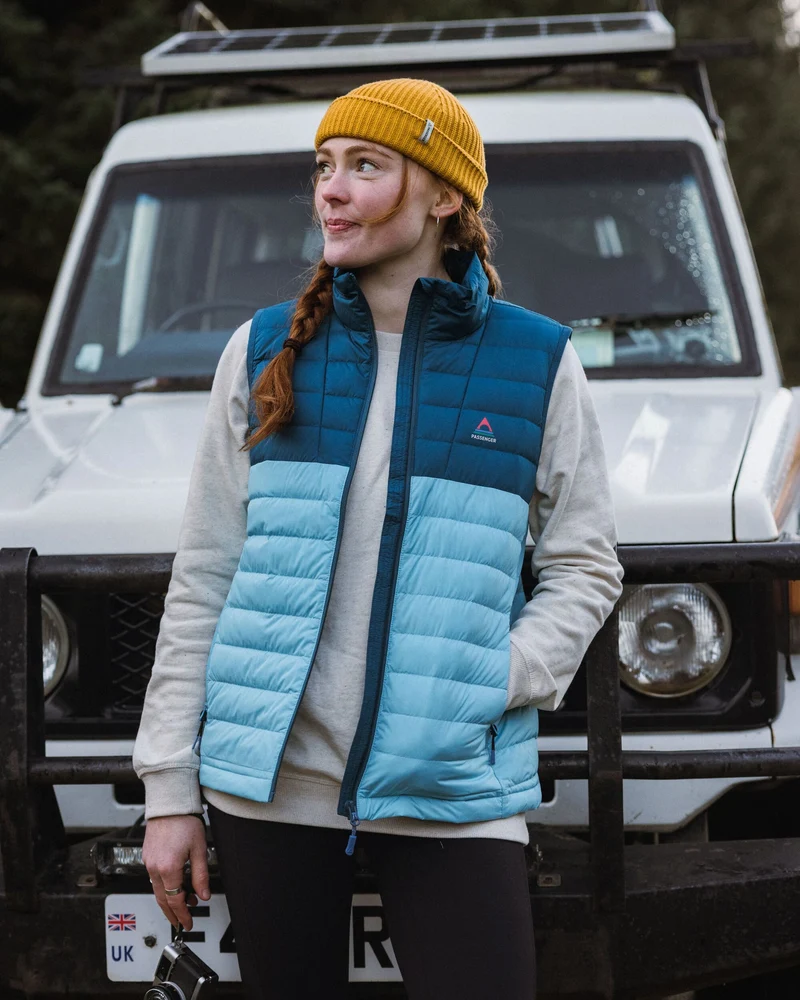 Northstar Daunenweste - Retro Blue/Tidal Blue