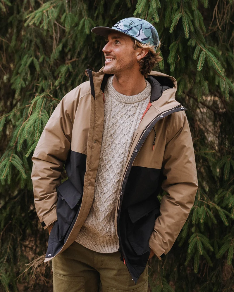 Isolierte Baltic Parka - Karamell/Schwarz