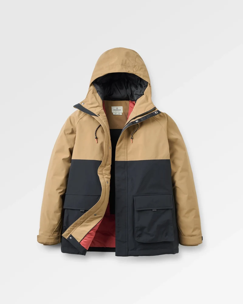 Isolierte Baltic Parka - Karamell/Schwarz