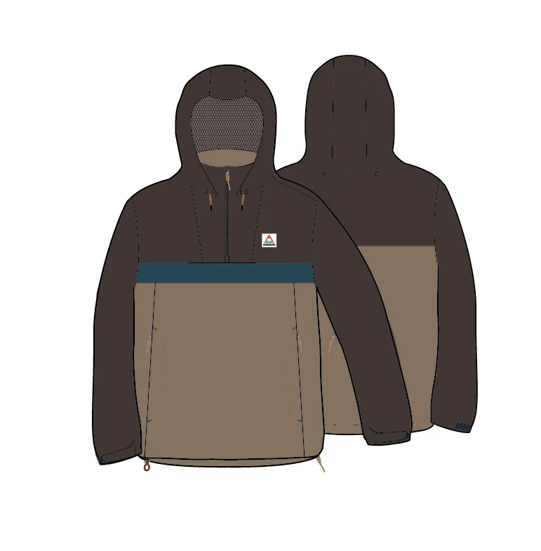 Diablo Wasserdichte Anorak - Karamell/Espresso