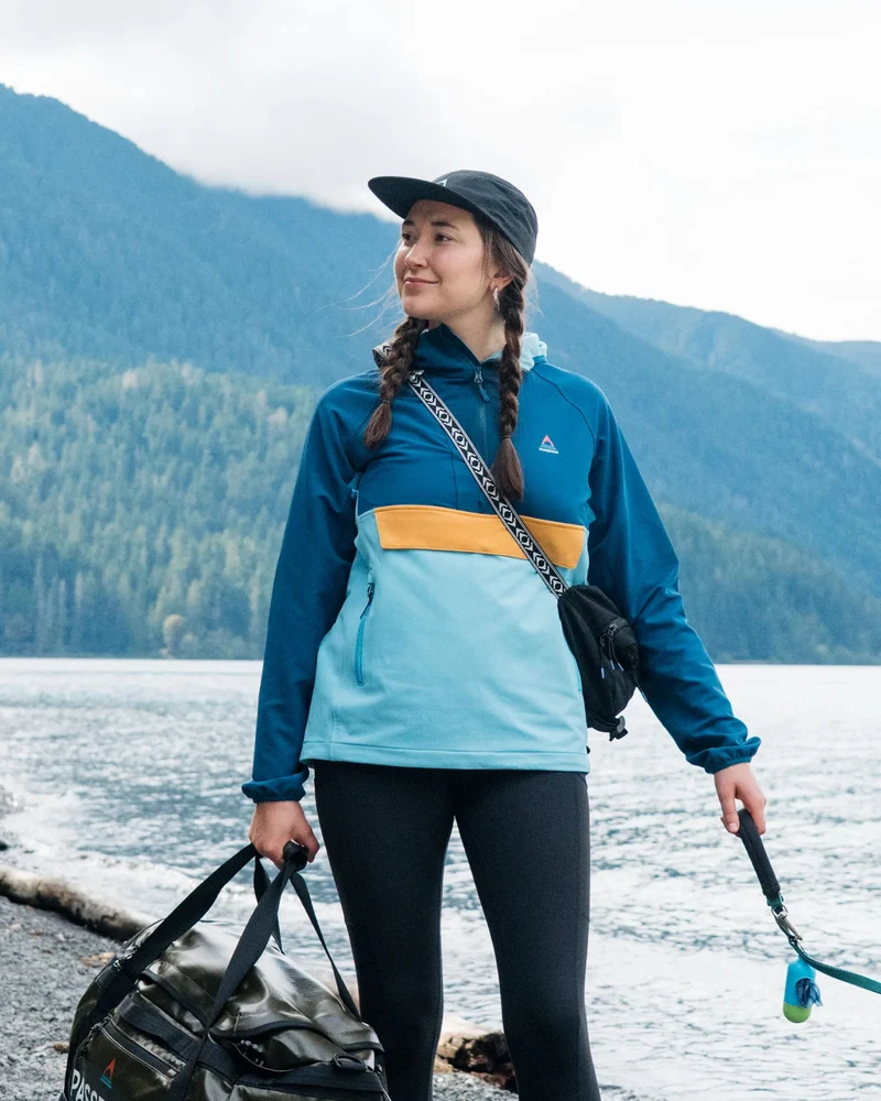 Ocean Softshell Anorak - Retro Blau/Tidal Blau