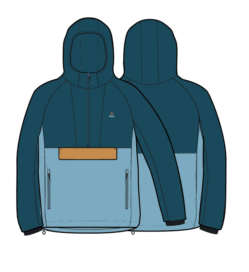 Ocean Softshell Anorak - Retro Blau/Tidal Blau