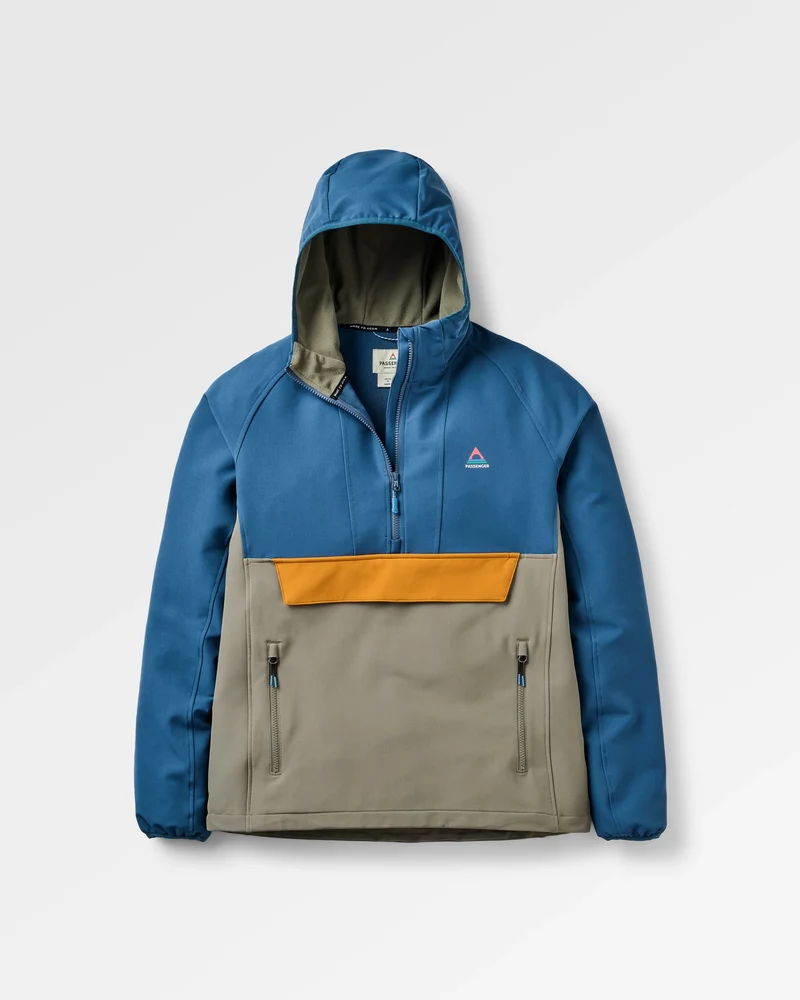 Roamer Softshell Anorak - Dunkles Denim / Staubiges Olive