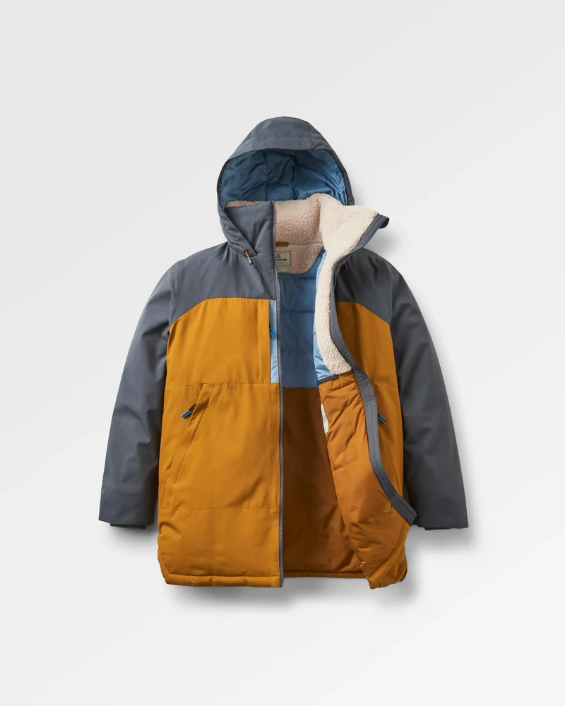 Lumi Farbblock Parka - Goldbraun