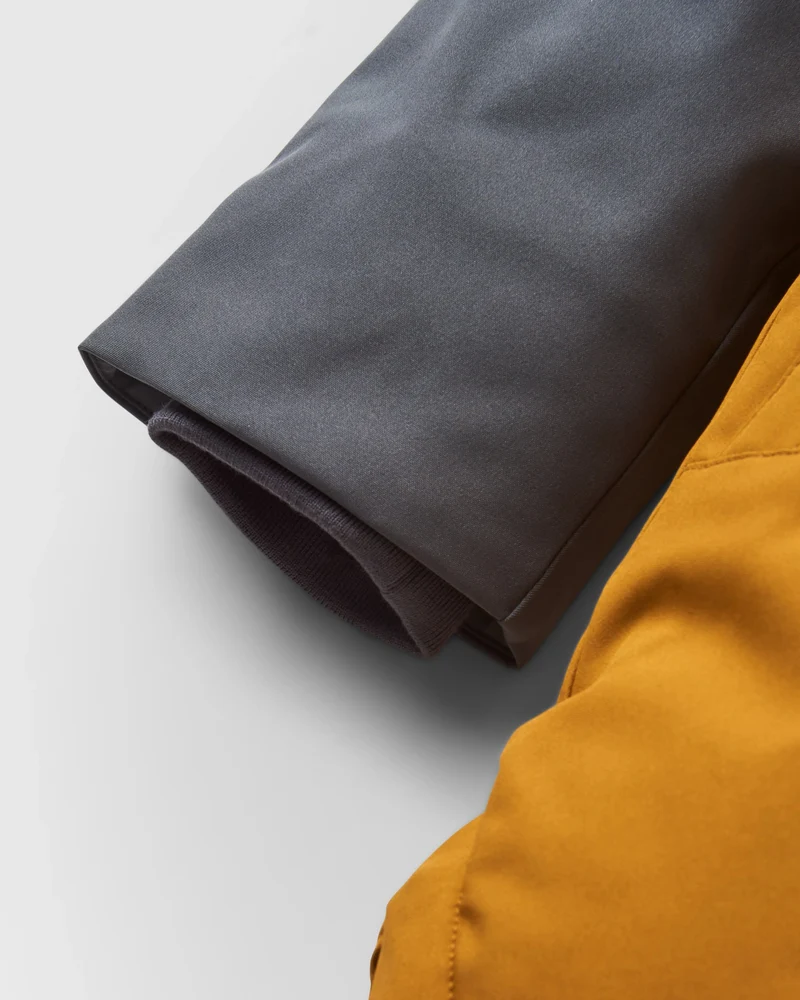 Lumi Farbblock Parka - Goldbraun