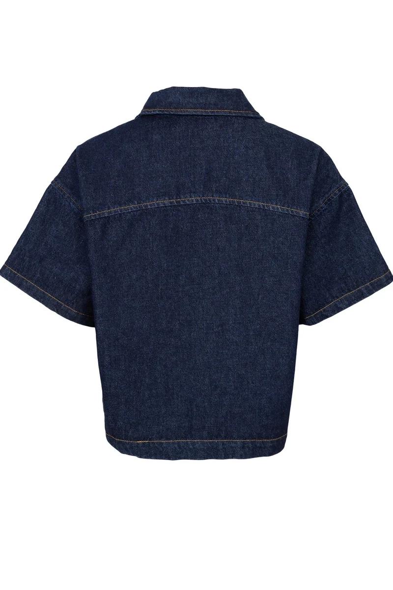 Dafne Denim Jacket 41283 | Dk. Denim | Black Colour