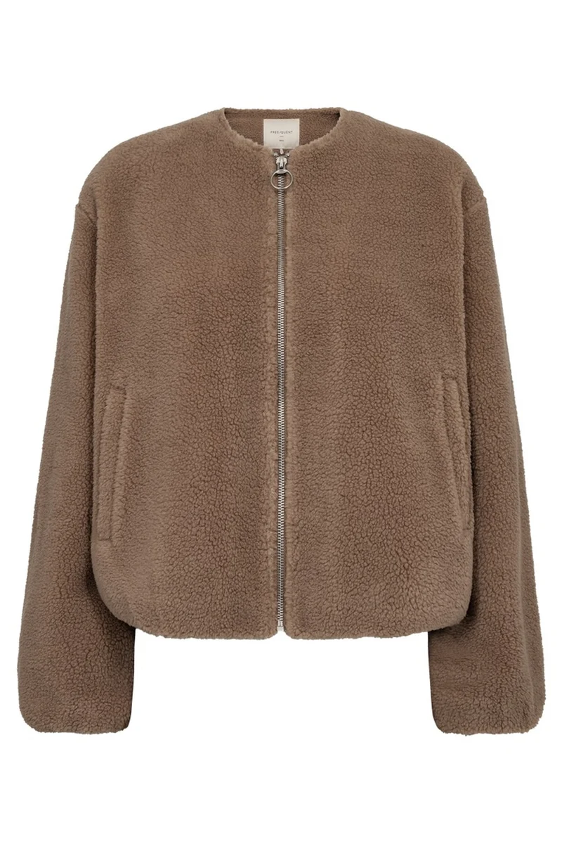 Teddy Jacket | Desert Taupe | Jakke fra Freequent
