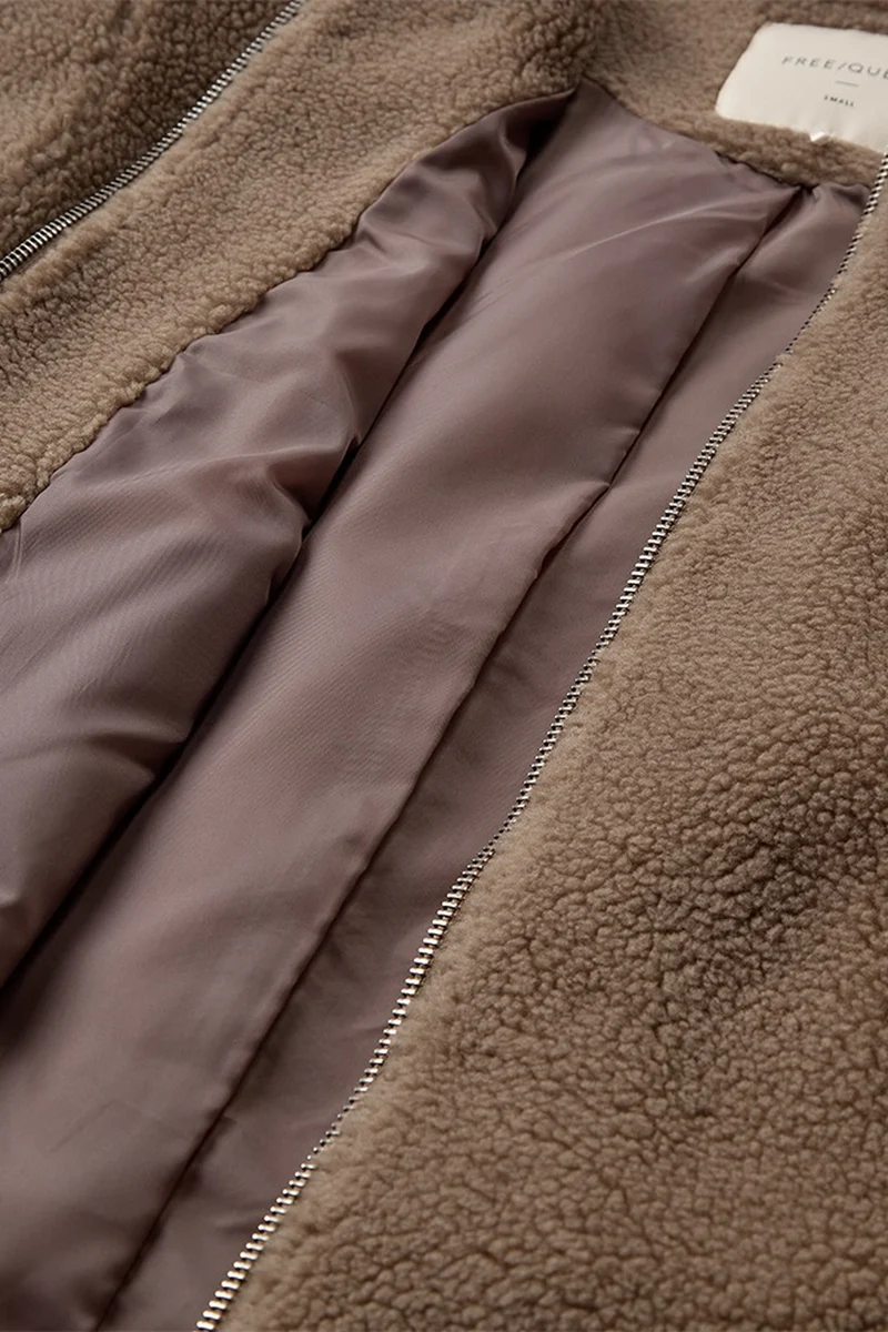 Teddy Jacket | Desert Taupe | Jakke fra Freequent