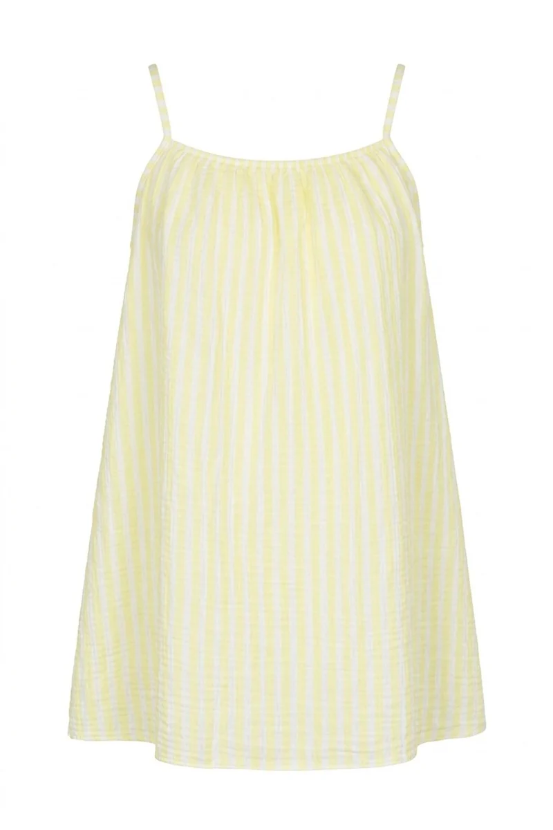 Sovana Stripe Strap top | Light Yellow