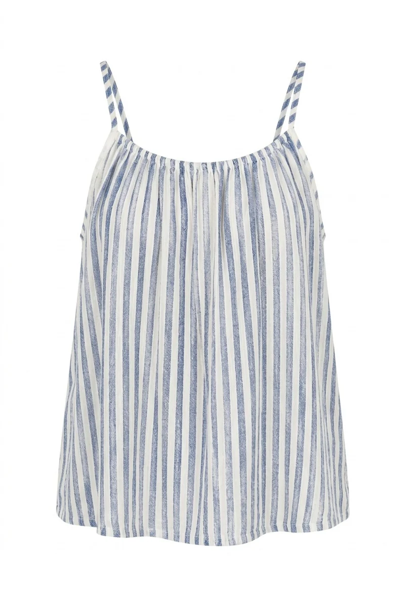 Sovana Stripe Strap top | Denim