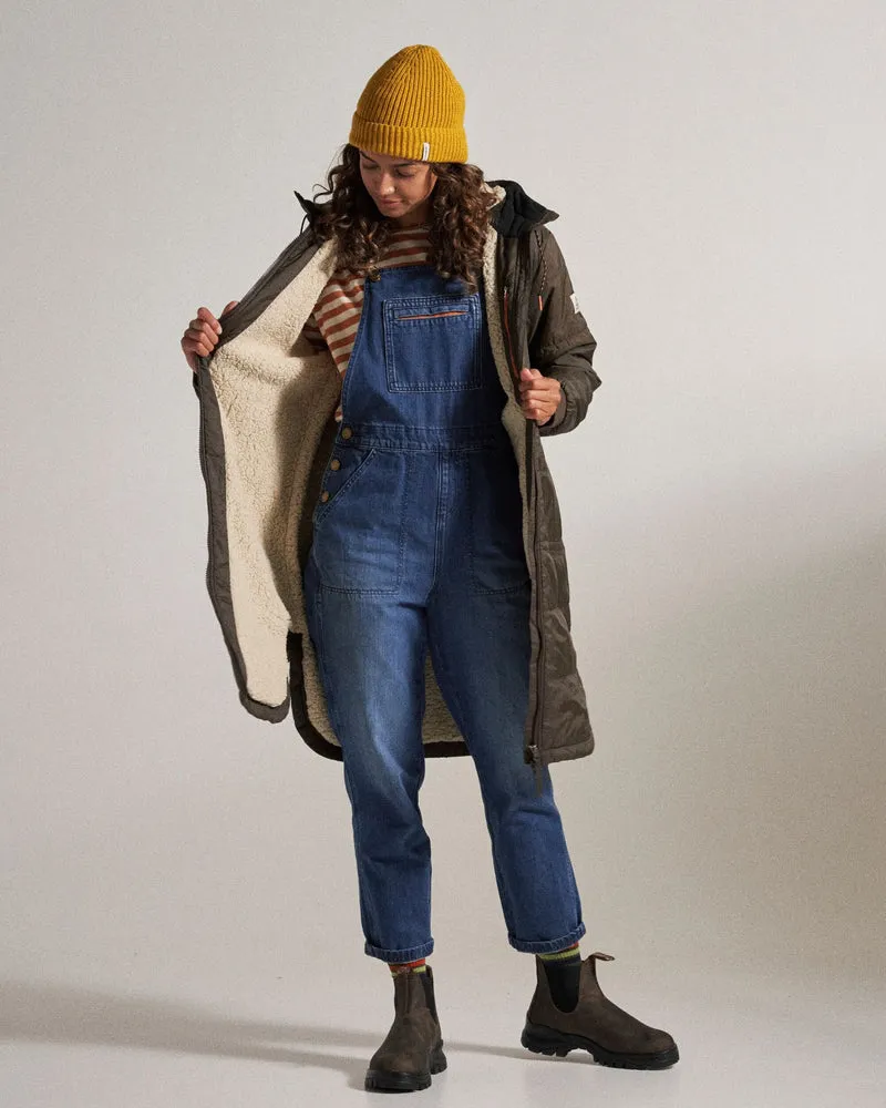 Flora Sherpa gefütterte Parka - Kaffee