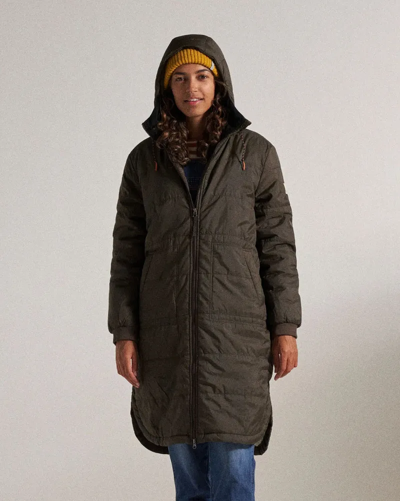 Flora Sherpa gefütterte Parka - Kaffee