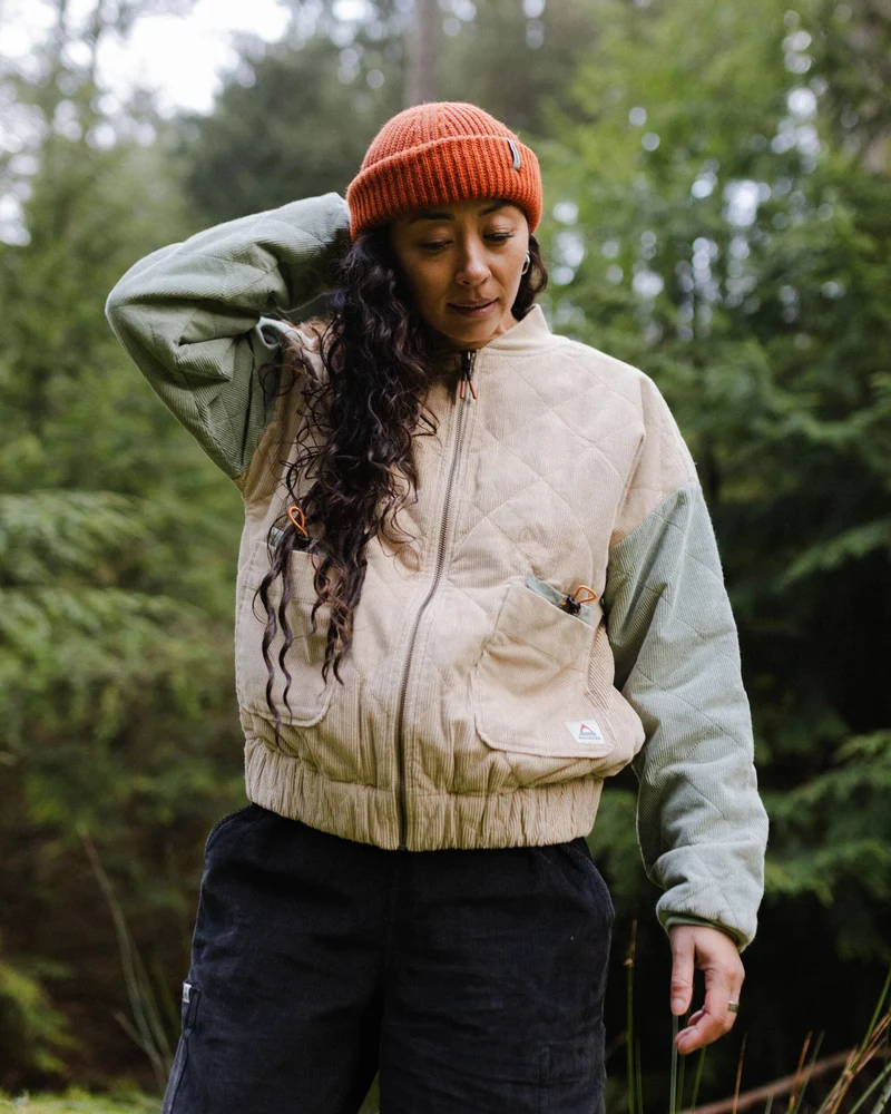 Lucia Cord Jacke - Stein/Pistazie