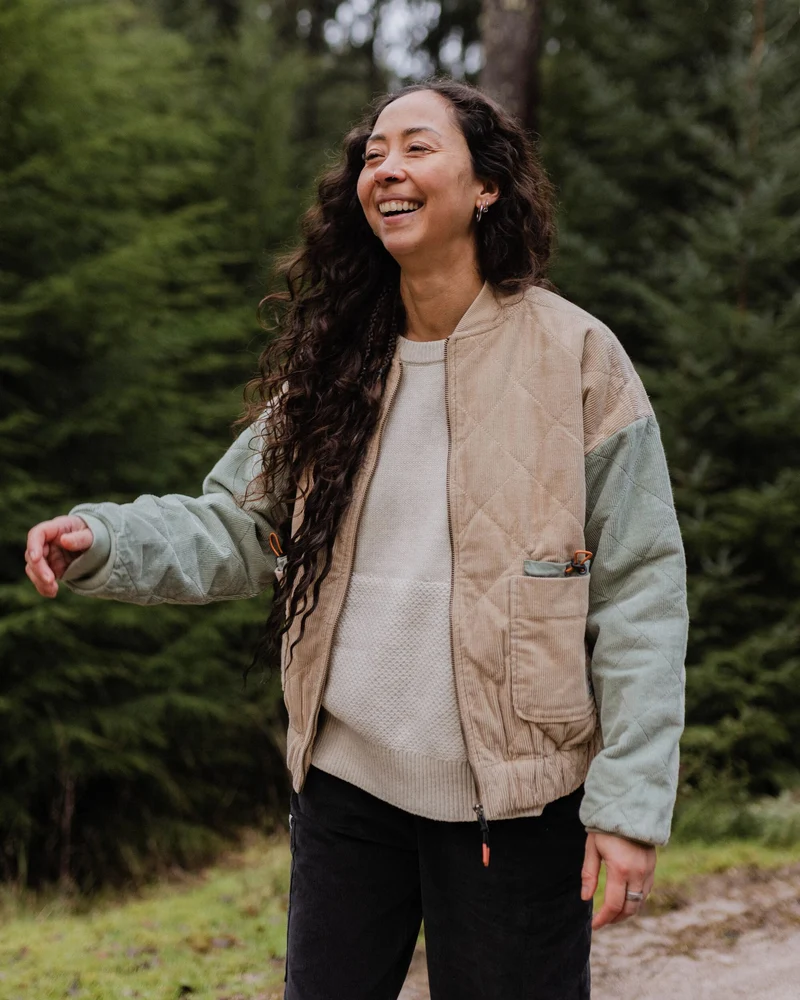 Lucia Cord Jacke - Stein/Pistazie