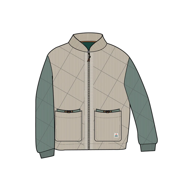 Lucia Cord Jacke - Stein/Pistazie