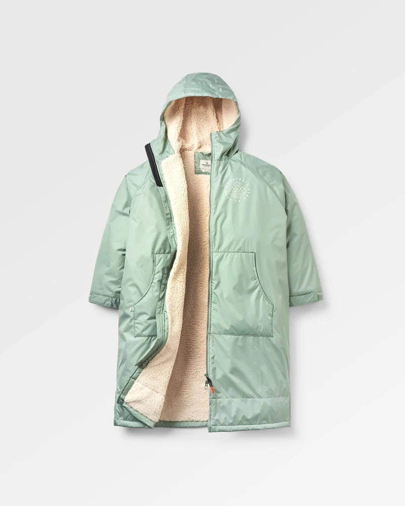 Escapism Sherpa Gefütterter Surf-Poncho - Pistazie