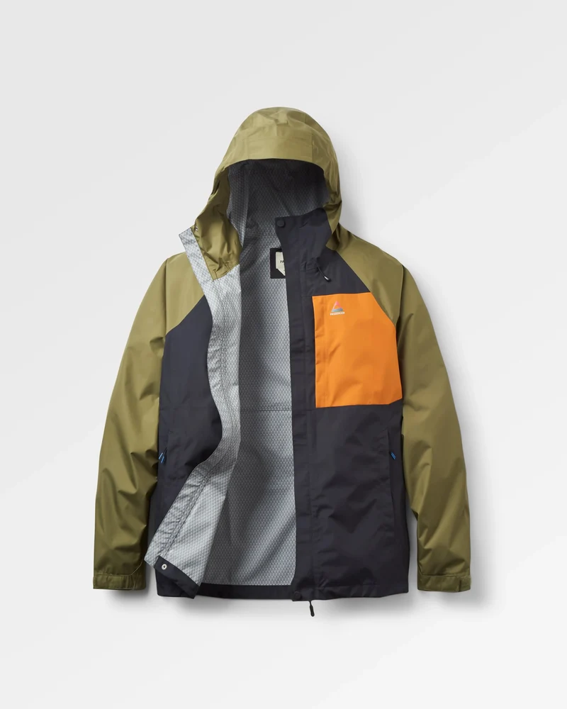 Trailscape Herren Wasserdichte Jacke - Schwarz/Khaki