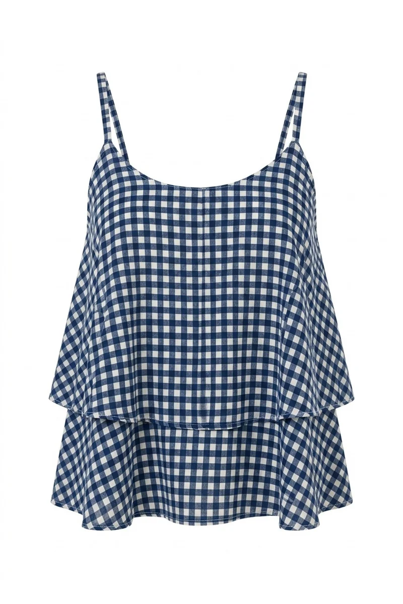 Chianni Gingham top | Navy