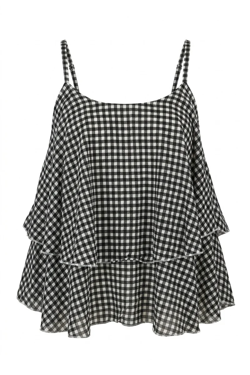 Chianni Gingham top | Black