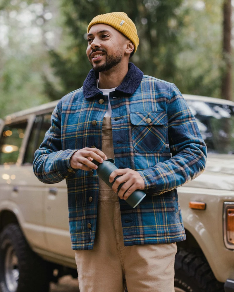 Falcon Bio-Baumwolljacke - Blau karriert