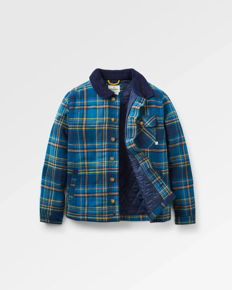 Falcon Bio-Baumwolljacke - Blau karriert